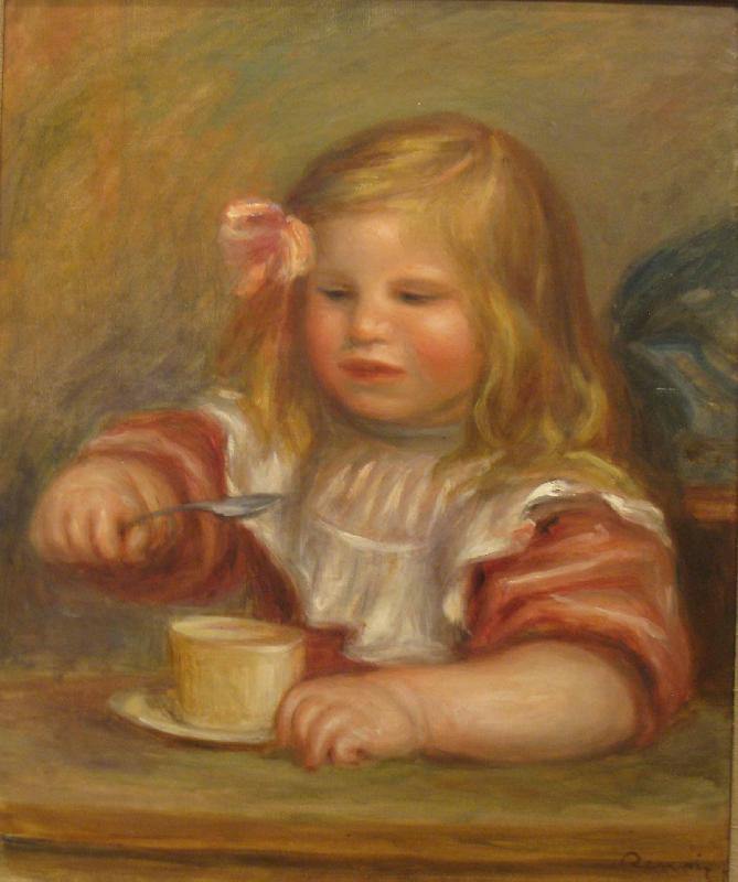 Pierre-Auguste Renoir Coco Eating His Soup oil painting image